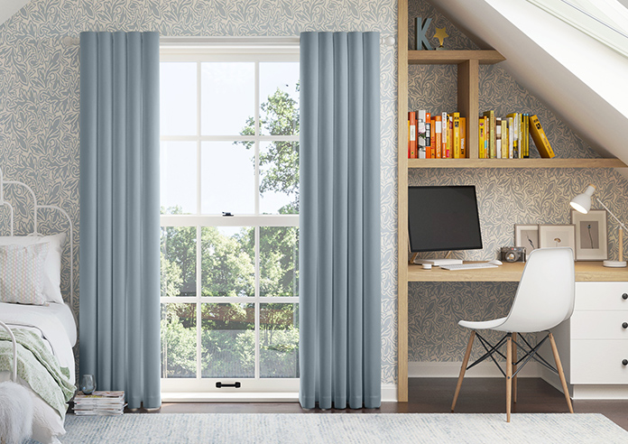 Menton, Tranquil Blue - Made to Measure Curtains - Image 3